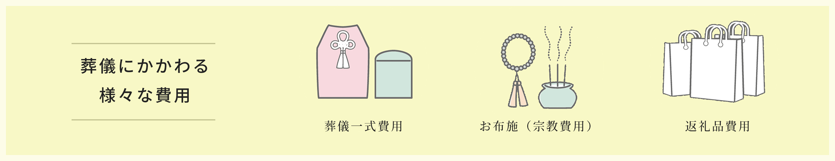 葬儀にかかる様々な費用